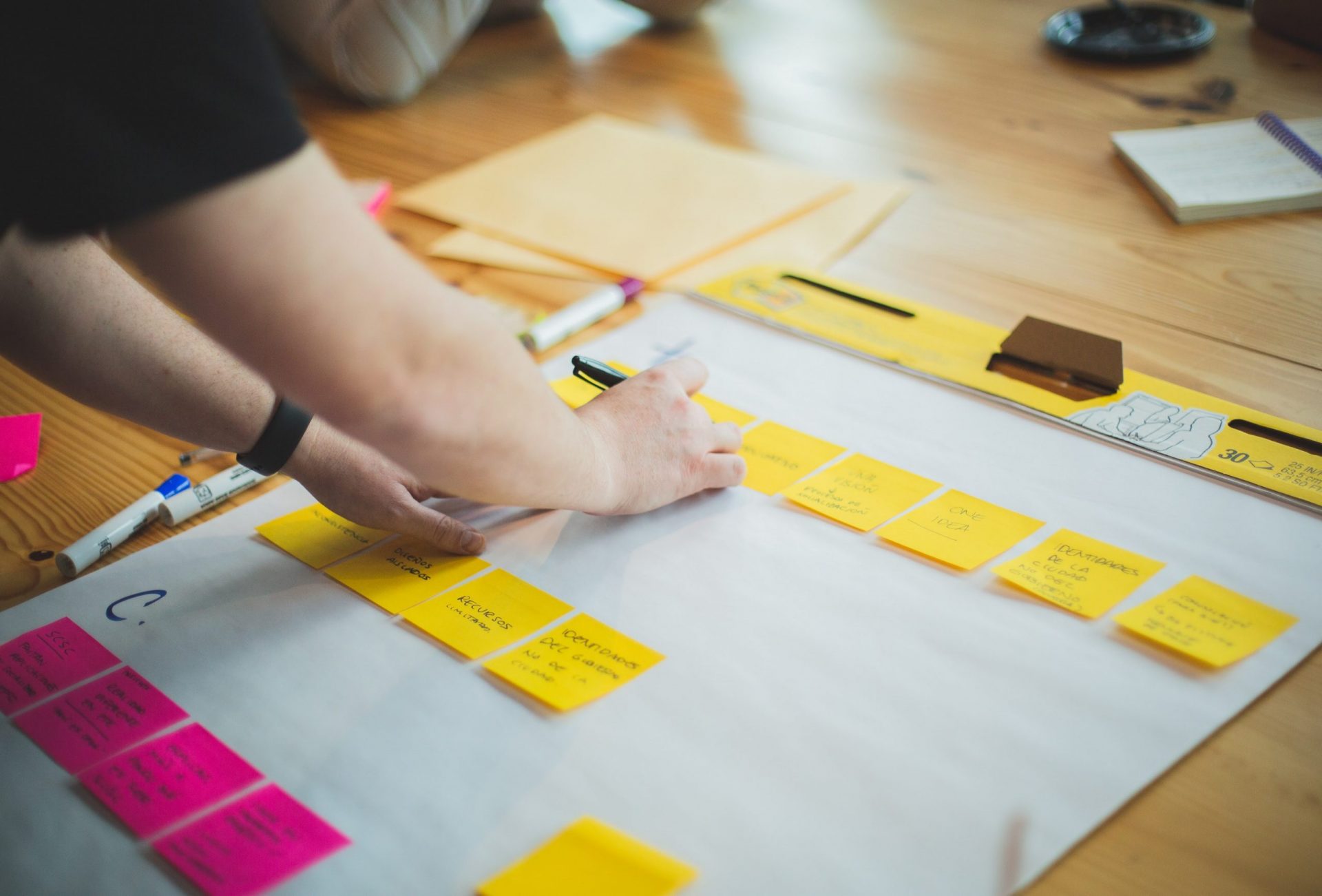 Creating a to-do using sticky notes can help you get organised