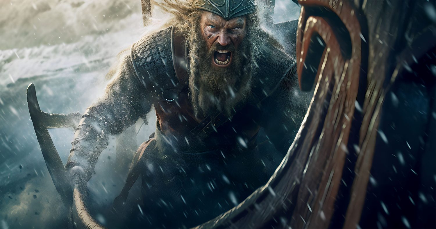 Valhalla Branding - making your brand land, like this Viking in his boat.